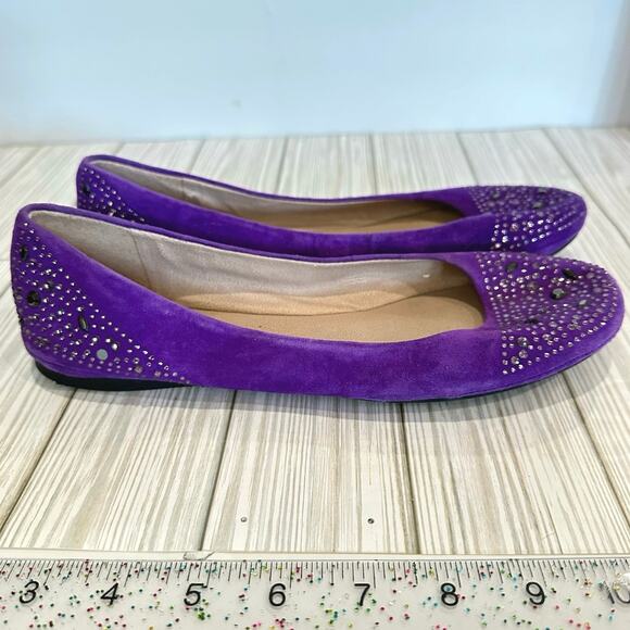 Vince Camuto Ervion Purple Suede  Leather Uppers Size 8 - Picture 4 of 9